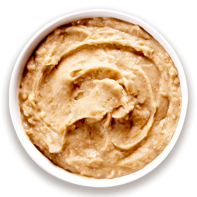 Bowl of creamy refried beans